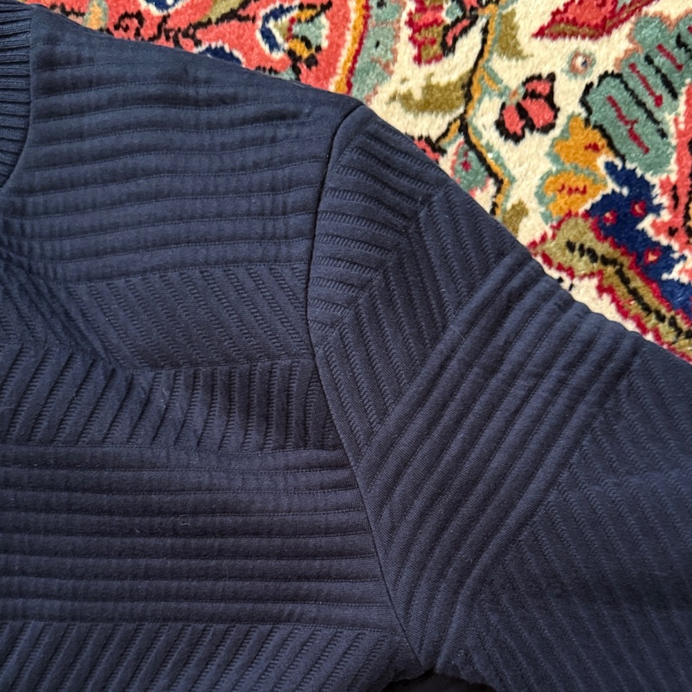 Men's BOSS Navy Blue Full Zip Sweater - Picture 3 of 7
